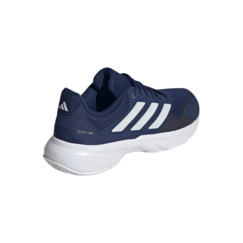 Adidas Mens Courtjam Control 3 Tennis Shoes - Dark Blue/ Zero Metallic/ Cloud White - main image