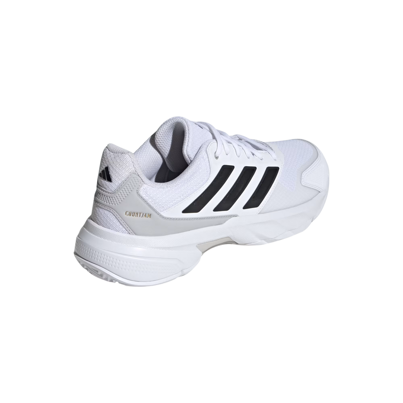 Adidas Mens Courtjam Control 3 Tennis Shoes - Cloud White/Core Black - main image