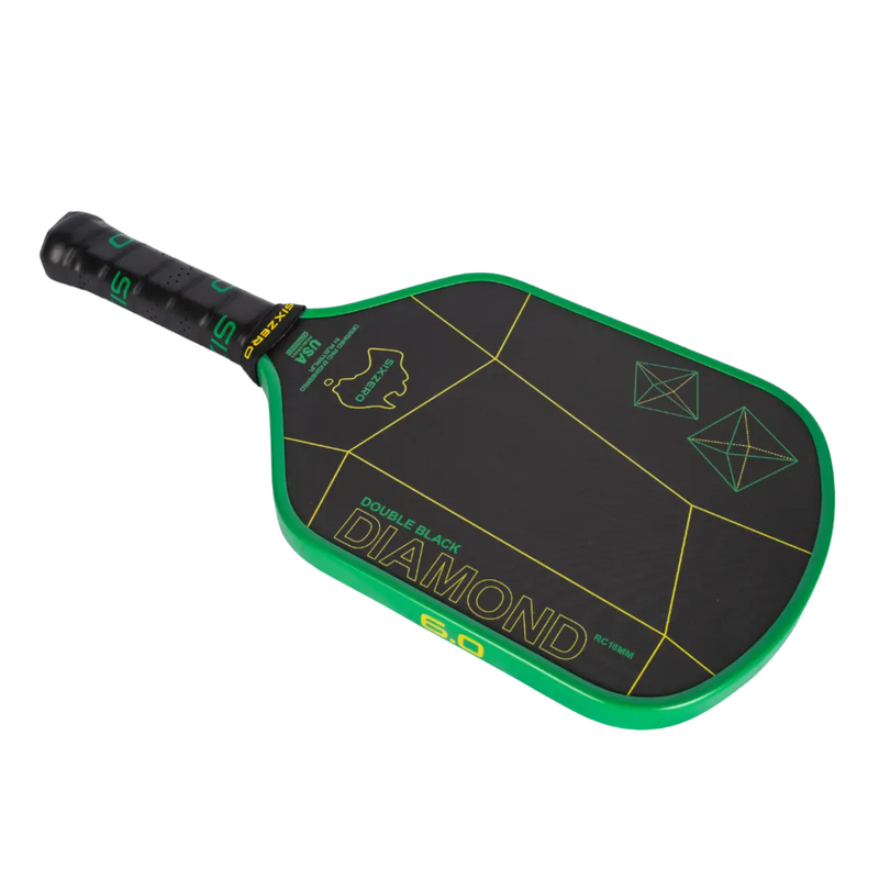 Six Zero Double Black Diamond Control Pickleball Paddle - Australian Green/Gold - main image