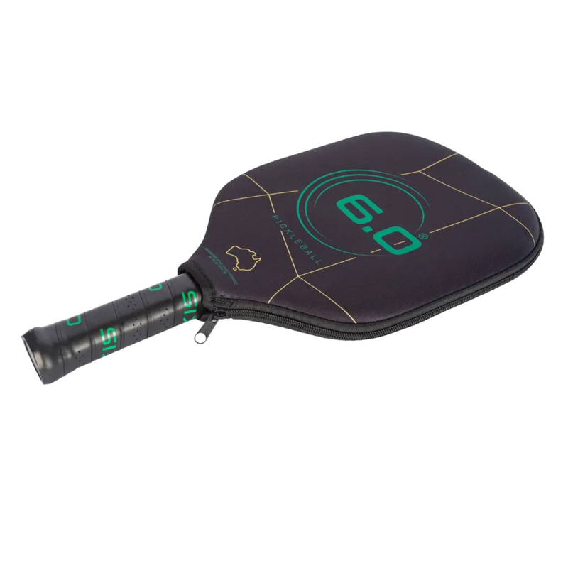 Six Zero Double Black Diamond Control Pickleball Paddle - Australian Green/Gold - main image