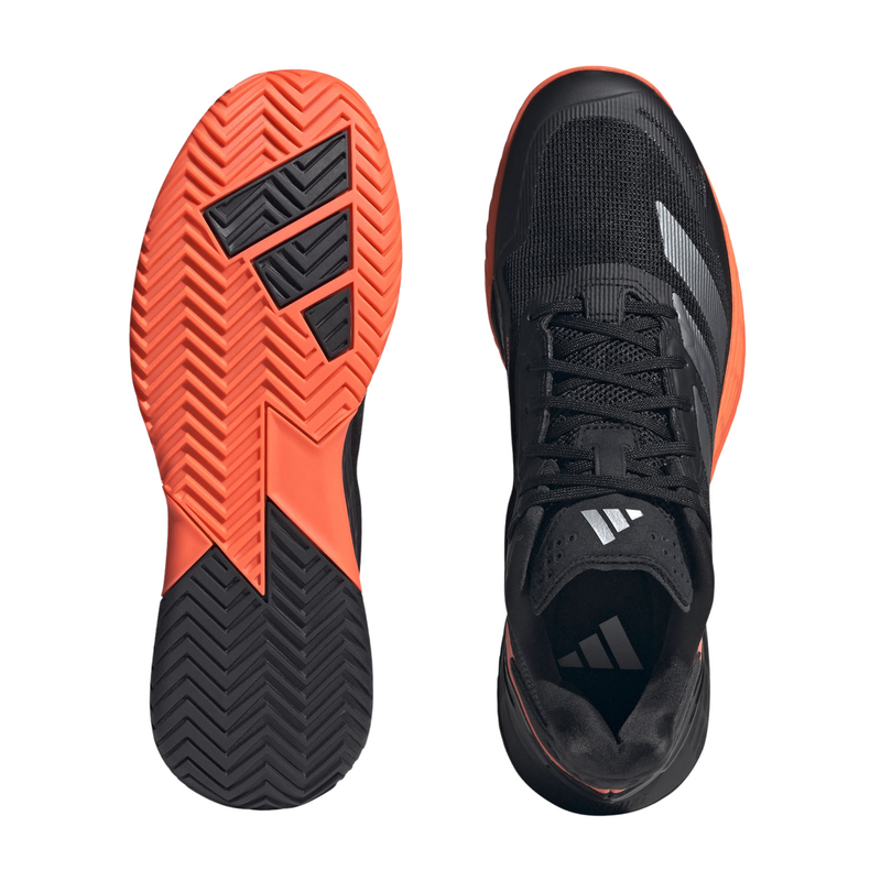 Adidas Mens Defiant Speed 2 Tennis Shoes - Core Black/Core Black/Lucid Orange - main image