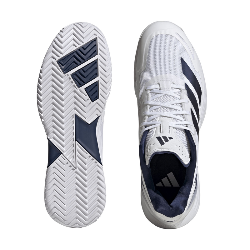 Adidas Mens Defiant Speed 2 Tennis Shoes - Cloud White/Dark Blue/Core Black - main image