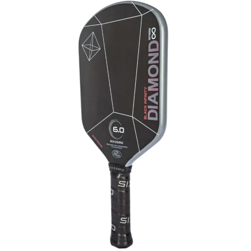 Six Zero Infinity Edgeless Black Diamond Power 16mm Pickleball Paddle  - main image