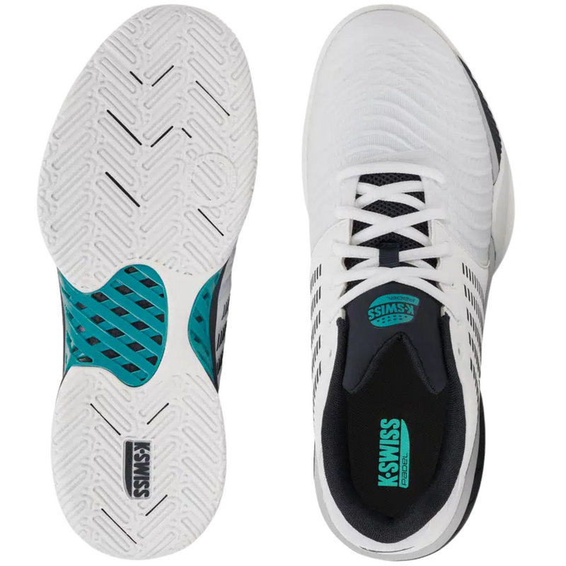 K-Swiss Mens Express Light 3 Padel Shoes - White/Carbon/Baltic - main image