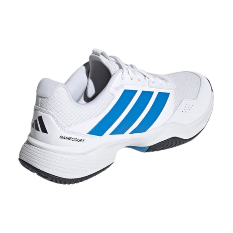 Adidas Mens Gamecourt 3 Tennis Shoes - Cloud White/Lucid Ray Blue/Core Black - main image