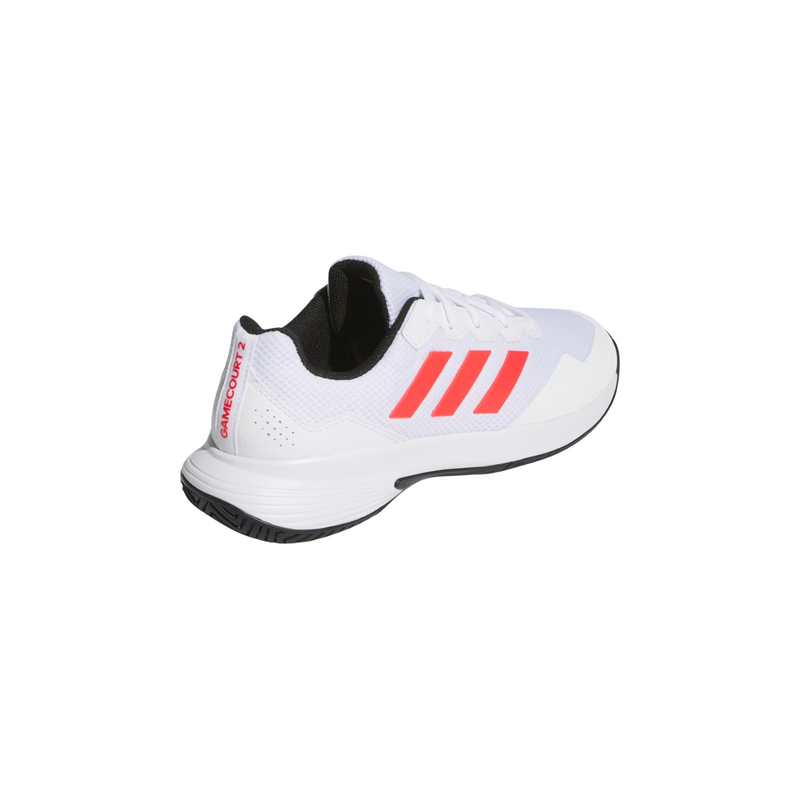Adidas Mens Game Court 2 Tennis Shoes - Cloud White/Lucid Red/Core Black - main image