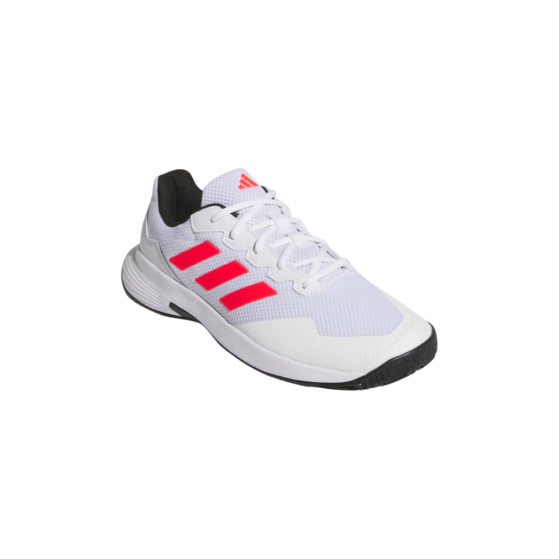 Adidas Mens Game Court 2 Tennis Shoes - Cloud White/Lucid Red/Core Black - main image