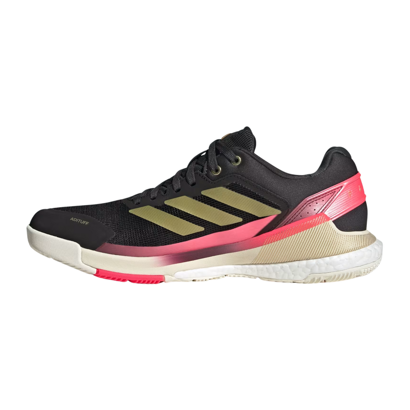 Adidas Mens Crazyquick Boost Padel Shoes - Core Black/Gold Metallic/Solar Turbo - main image