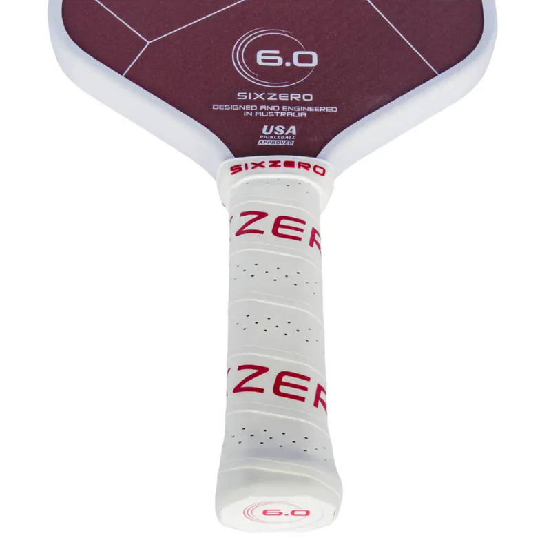 Six Zero Ruby 16mm Pickleball Paddle - White/Red - main image
