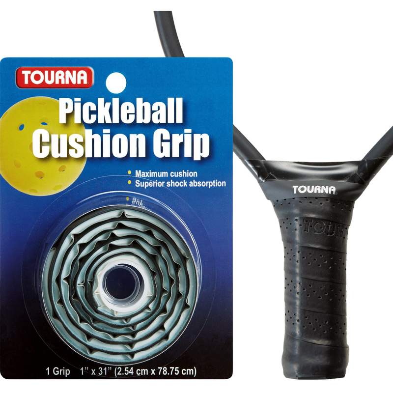 Tourna Cusion Pickleball Replacement Grip (1 Pack)- Black - main image