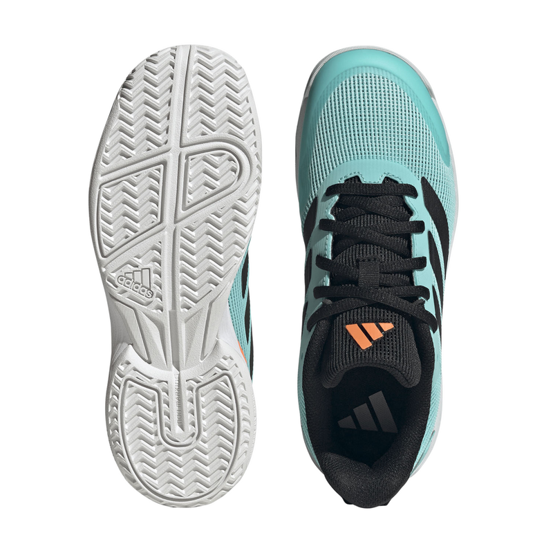 Adidas Ubersonic Kids Tennis Shoes - Flash Aqua/Core Black/Lucid Orange - main image