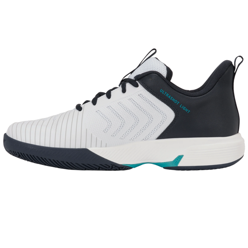 K-Swiss Mens Ultrashot Light Padel Shoes - White/Carbon/Baltic - main image