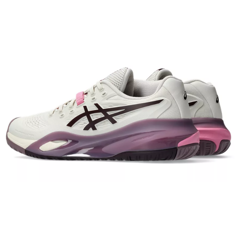 Asics Womens GEL-Resolution X Tennis Shoes - Soft Oat/Dark Aubergine - main image