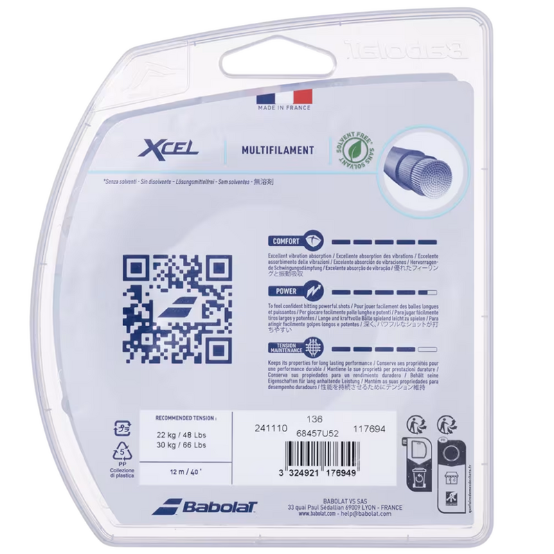 Babolat Xcel Tennis String Set - Blue - main image