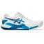 Asics Womens GEL-Resolution 9 Tennis Shoes - White/Teal Blue - thumbnail image 1