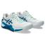 Asics Womens GEL-Resolution 9 Tennis Shoes - White/Teal Blue - thumbnail image 2