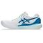Asics Womens GEL-Resolution 9 Tennis Shoes - White/Teal Blue - thumbnail image 4