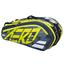 Babolat Pure Aero 6 Racket Bag - Grey/Lime - thumbnail image 2