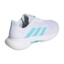 Adidas Womens CourtJam Control Carpet Tennis Shoes - White/Bliss Blue - thumbnail image 3