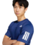 Adidas Mens Club 3 Striped Tee - Navy - thumbnail image 3