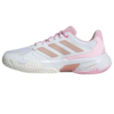 Adidas Womens CourtJam Control 3 Tennis Shoes - Cloud White / Silver Metallic / Lucid Pink - thumbnail image 3