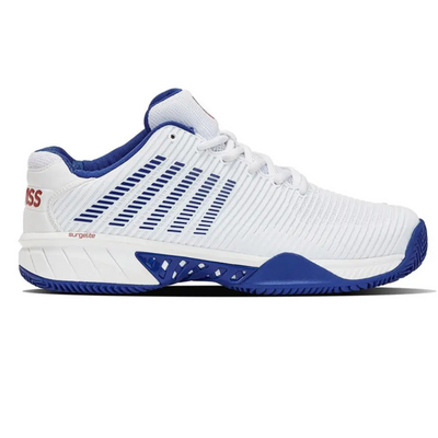K-Swiss Mens Hyper Court Express 2 HB Tennis Shoes - White/Blue