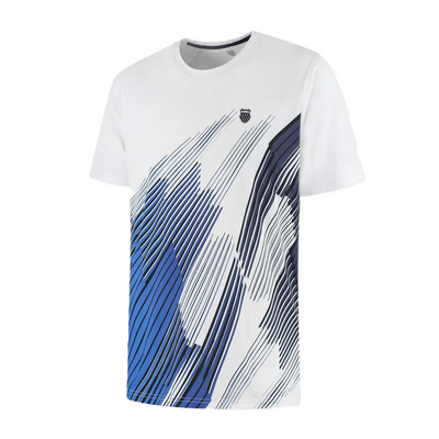 K-Swiss Mens Hypercourt Print Crew 6 - White/Dazzling Blue