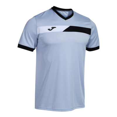Joma Mens Court Short Sleeve Tee - Sky Blue/ Navy/White