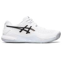 Asics Mens GEL-Resolution 9 Clay Tennis Shoes - White/Black