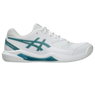 Asics Mens Gel-Dedicate 8 Padel Shoes - White/Misty Pine