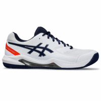 Asics Mens GEL-Dedicate 8 Clay Tennis Shoes - White/Blue Expanse
