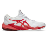 Asics Mens Court FF 3 Novak Tennis Shoes - White/ Electric Red