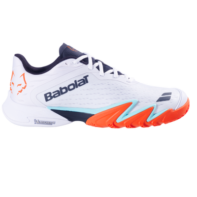 Babolat Mens Jet Premura 3 Lebron Padel Shoes - White/Orange