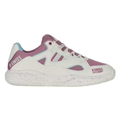 K-Swiss Women Tura Team Padel Shoes - White/Lilas/Turquoise