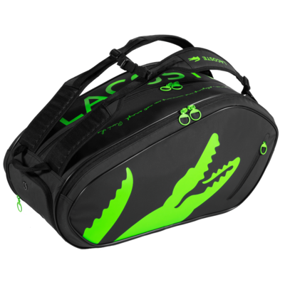 Lacoste L-Paletero Padel Racket Bag - Black/Green