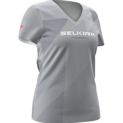 Selkirk Womens Symmetrix V-Neck Tee - Grey