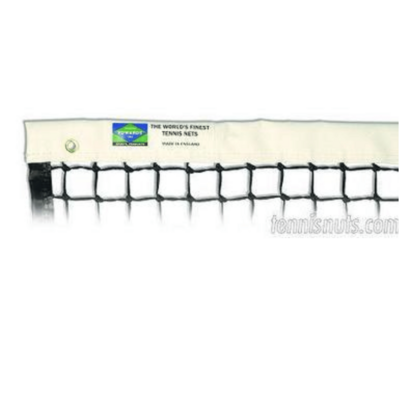 Edwards Championship Tennis Net - 3.5mm Quad-Stitched, Poly Headband, Double Netting Top