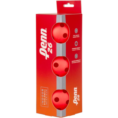 Penn 26 Indoor Pickleball Balls (3 Pack) - Red