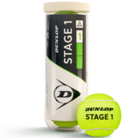 Dunlop Stage 1 Green Junior Tennis Balls (3 Ball Can)