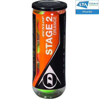 Dunlop Stage 2 Mini Orange Junior Tennis Balls (3 Ball Can)