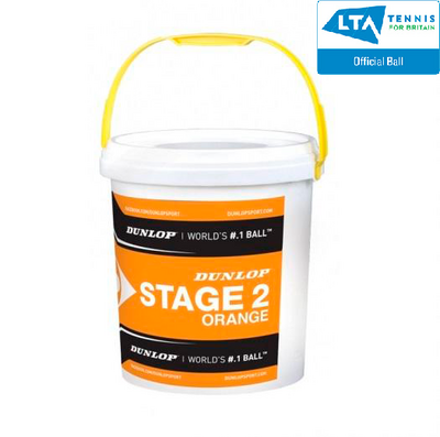 Dunlop Stage 2 Mini Orange Junior Tennis Ball Bucket (5 Dozen)