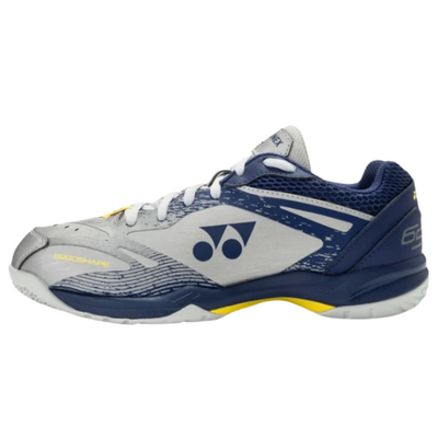 Yonex Unisex Power Cushion 65X4 VA Badminton Shoes - Silver/Navy