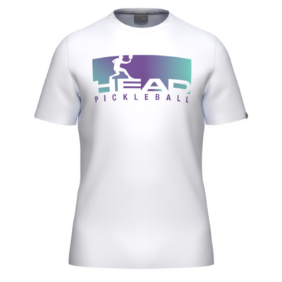HEAD Pickleball Mens Vision T-Shirt- White/Purple
