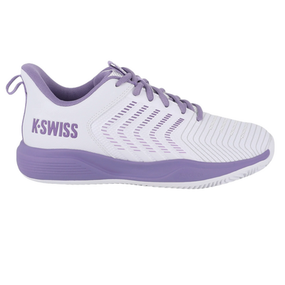 K-Swiss Womens Ultrashot Light Tennis Shoes - White / Purple Haze / Neon Lavender