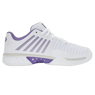 K-Swiss Womens Express Light 3 Tennis Shoes - White/Purple Haze/Neon Lavender