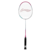 Li-Ning Axforce 9 Badminton Racket [Strung] - White/Pink