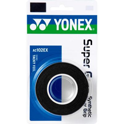 Yonex AC102EX Wet Super Grap Grips (Pack of 3) - Black
