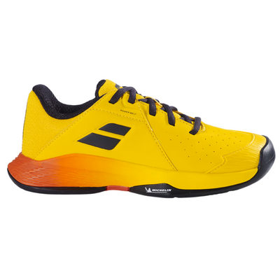 Babolat Boys Propulse 3 Junior All Court Tennis Shoes - Yellow/Sunset