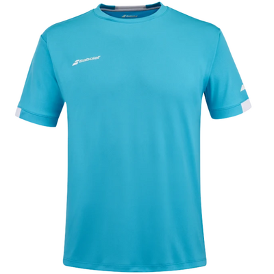 Babolat Mens Play Crew Neck Tee - Cyan Blue
