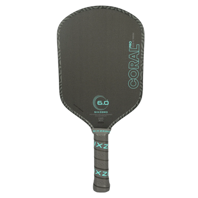 Six Zero Coral Pro Elongated 16mm Pickleball Paddle - Electric Blue